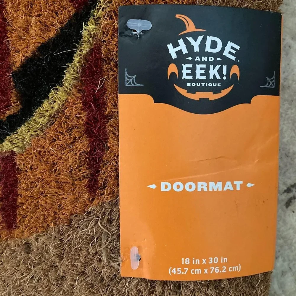 Hide and Eek Boutique Jack o Lantern Door Mat 18x30